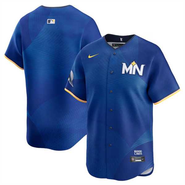 Men%27s Minnesota Twins Blank Royal 2024 City Connect Limited Stitched Jersey Dzhi
